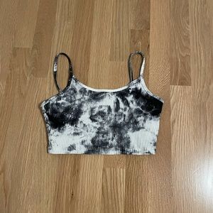 Black and White Cropped Tank Top